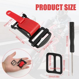 Helmet Quick Release Buckle Kit for Motorcycle Helmets, Stainless Steel Chin Strap Buckle Replacement for Half, 3/4, Full Face Helmets, Quick and Convenient Motorcycle Helmet Accessories