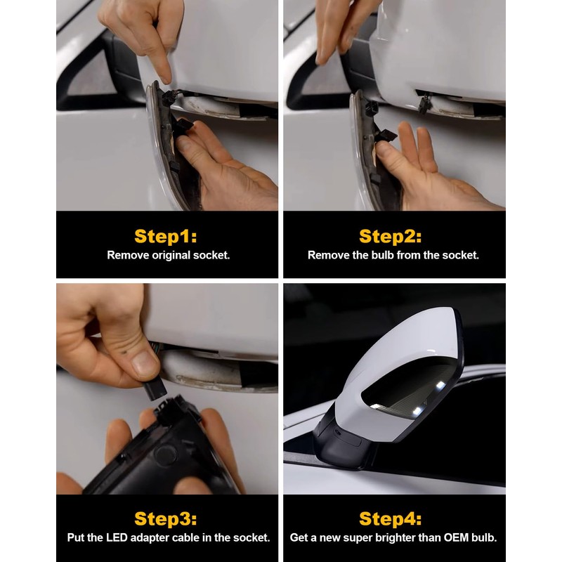 NEIFILES LED Side Mirror Puddle Light Sequential Turn Signal Lights