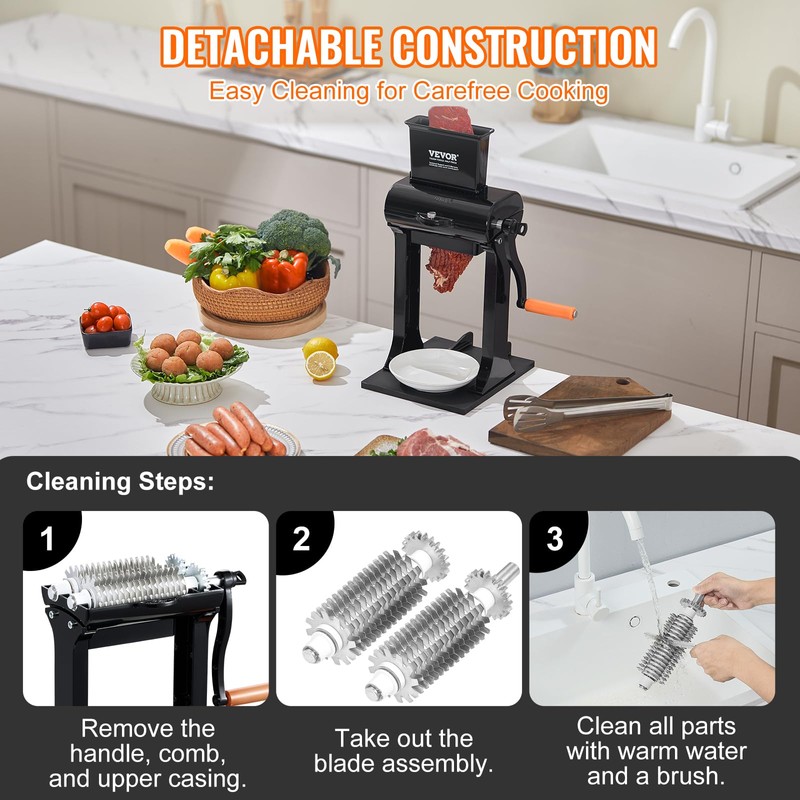 VEVOR Commercial Meat Tenderizer, Heavy Duty Stainless Steel Meat Tenderizer