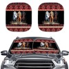 JUDENTIDOS 2pcs Car Windshield Sun Shade Southwest Native American Navajo