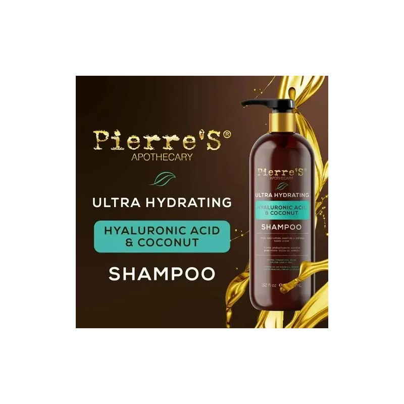 Shampoo Pierre's Apothecary Acido Hialuronico Y Aceite Coco