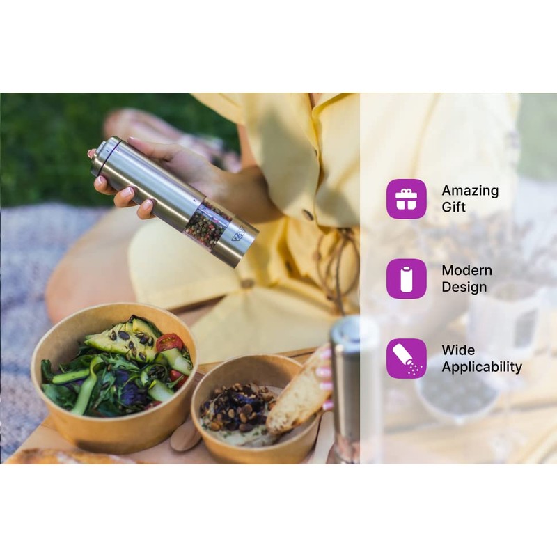 KSL Electric Salt and Pepper Grinder Set - Christmas Gift