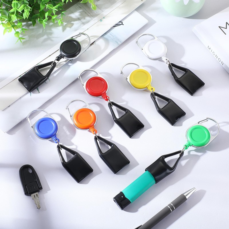 Timgle 28 Pcs Retractable Lighter Holder Keychain, Lighter Keychains with