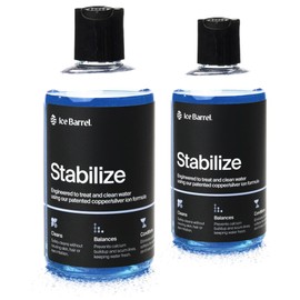 Water Treatment from Ice Barrel for Ice Bath, Small Swimming Pool, Spa, and Hot Tub - Water Stabilizer and Conditioner for Cold and Hot Water, No Chlorine (8 oz, Pack of 2)