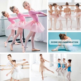 Ulicox Scarpette Danza Classica Bambina Scarpe da Ballo Donna in PU Pelle Mezze Punte Ginnastica Scarpette Suola Divisa Ballo Pantofole Nero 30