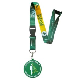 Hidden Disability Lanyard & 3D Visual Awareness Disc Tag, Please Be Patient with Me (5)