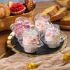 BTSD-home Cupcake-Behälter, Kunststoff, stapelbar, tief, gewölbt, 50 Stück