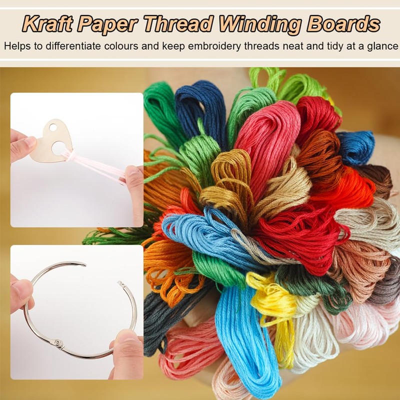 BENECREAT 80pcs Thread Drops Wooden Thread Drop Heart Floss Drop