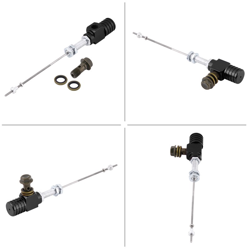 M10x1.25mm Hydraulic Clutch Master Cylinder Brake Pump Black for Motorcycle