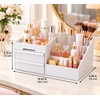 9-Grid Makeup Organizer for Vanity Storage – White Plastic Drawers