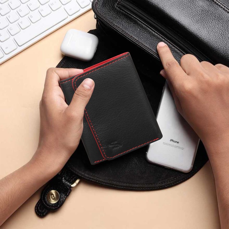STARHIDE Ladies RFID Blocking Compact Genuine Leather Small Wallet with