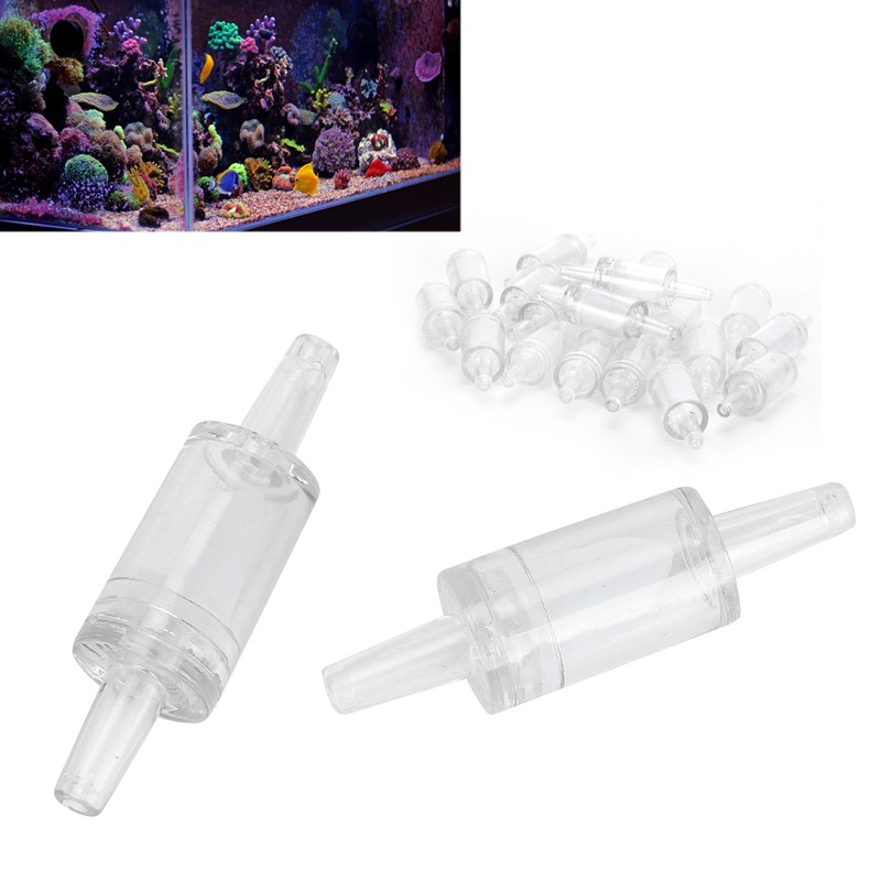 Aquarium White Check Valve Fish Tank One Way NonReturn Check