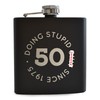 Doing Stupid Since Engraved Metal - Funny 50th Birthday Gift