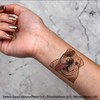 4 x 'Happy Bulldog' Temporary Tattoos - Water Resistant, Skin-Safe,