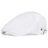 XYIYI White Men's Breathable Mesh Newsboy Cap Summer Beret Ivy