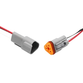tunghey 2Pack Deu-tsch DT 3 Pin Connector,3 Way DT Automotive Waterproof Electrical Connector Male Female Plug Wiring Harness,with 18 AWG Cable Wire,for Car,Truck,Boats,LED Work Light. (3pin)