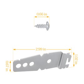4 Pack 8269145 Dishwasher mounting Bracket Replacement , Dishwasher Clips with Screws fit for Whirl-Pool Ken-More, Dishwasher Bracket Replaces WP8269145 PS393134 WP8269145VP AP3039168