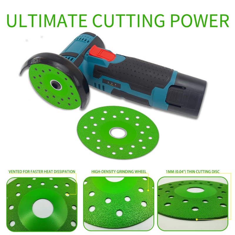 Glass Cutting Disc for Angle Grinder, 4" Ceramic Diamond Blade,
