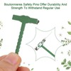 30Pcs Boutonniere Safety Pins, T-Shaped Plastic Pins for Wedding Events