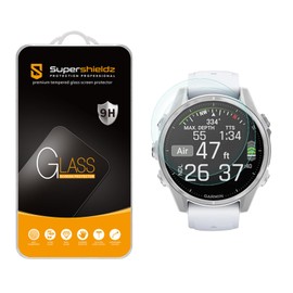 Supershieldz (2 Pack) Designed for Garmin Fenix 8 (43mm) Tempered Glass Screen Protector, Anti Scratch, Bubble Free