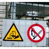 Becral - Corrosive substance sticker/triangle sign W023, ASR A1.3, DIN