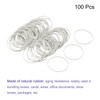 MECCANIXITY 100 Pack Rubber Band Stretchable Rubber Elastic Band White