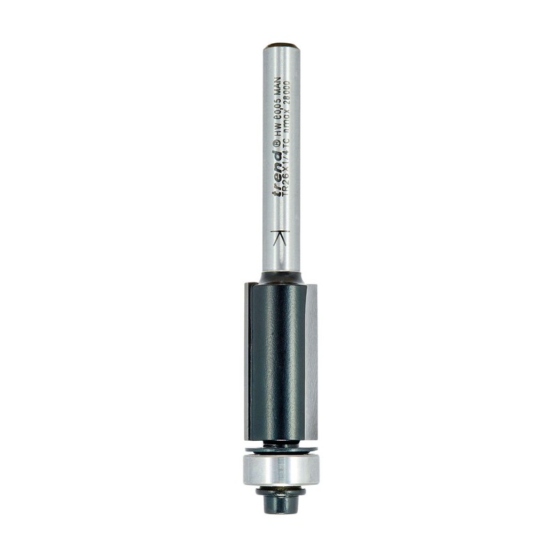 Trend Trade Guided Trimmer, 1/4 Inch Shank, 12.7mm Cut Diameter