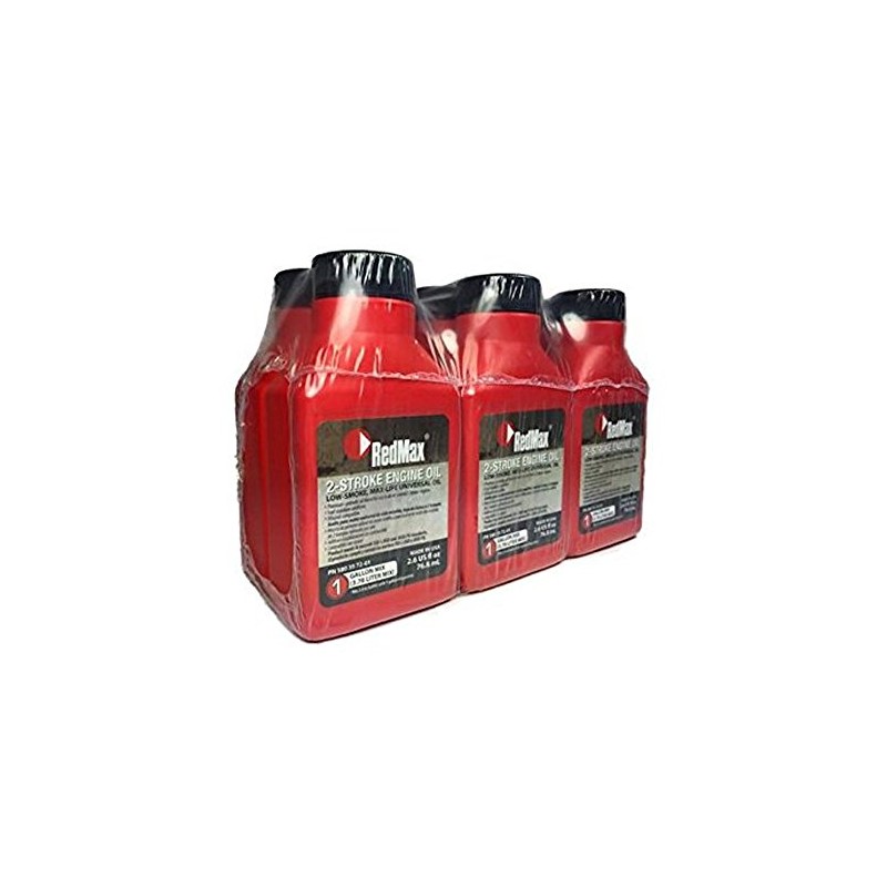 RedMax OEM MaxLife 2-Cycle Oil 2.6oz 6 Pack 1 Gallon