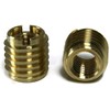 Brass Thread Inserts for Wood - Threaded Inserts #8-32 x