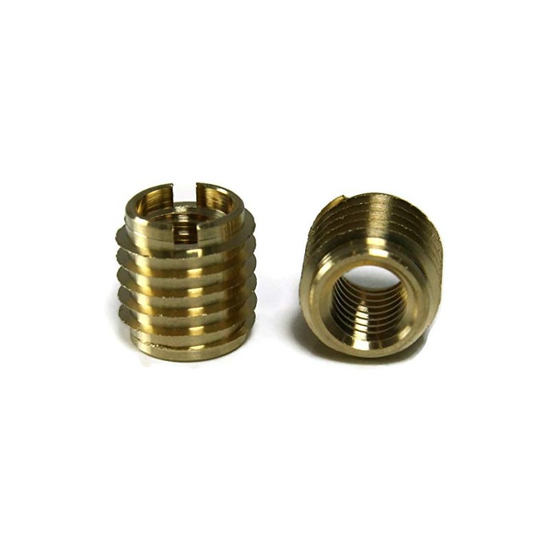 Brass Thread Inserts for Wood - Threaded Inserts #8-32 x
