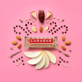 Larabar Gluten Free Bar, Almond Butter Chocolate Chip, 1.6 Ounce (16 Count), Whole Food Gluten Free Bars, Dairy Free Snacks