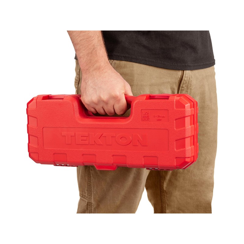 TEKTON 1/2 Inch Drive Deep 12-Point Impact Socket Set with