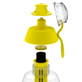 DAFI Water Bottle with Filter 0.3 L Yellow - BPA-Free Water Bottle with Water Filter, Sports Bottle with Filtered Water for Travel, Filter Bottle Outdoor + Activated Carbon Filter Water Bottle