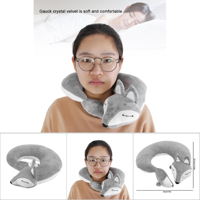 Fox Shape Travel Neck Pillow Soft Air U Shape Health