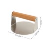 Hamburger Press 304 Stainless Steel Smooth Surface Wooden Handle Easy