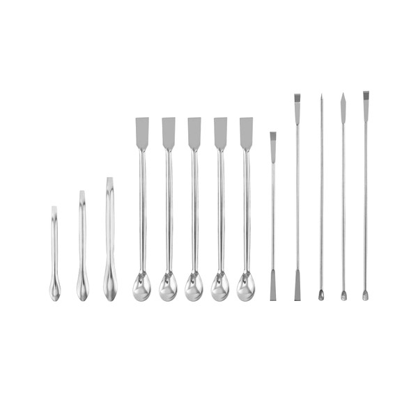 QWORK QWORK? Lab spatula Set, 13 Pcs Stainless Steel Lab