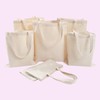 Plain Mini Eco Bag for Groups Horizontal White for Art Use 3ea