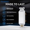 ELEGRP Glossy White Single Pole Decorator Light Switch, 15Amp, 120-277V,