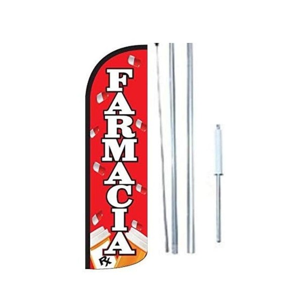 R and R Industries Farmacia Flag Sign With Complete Hybrid