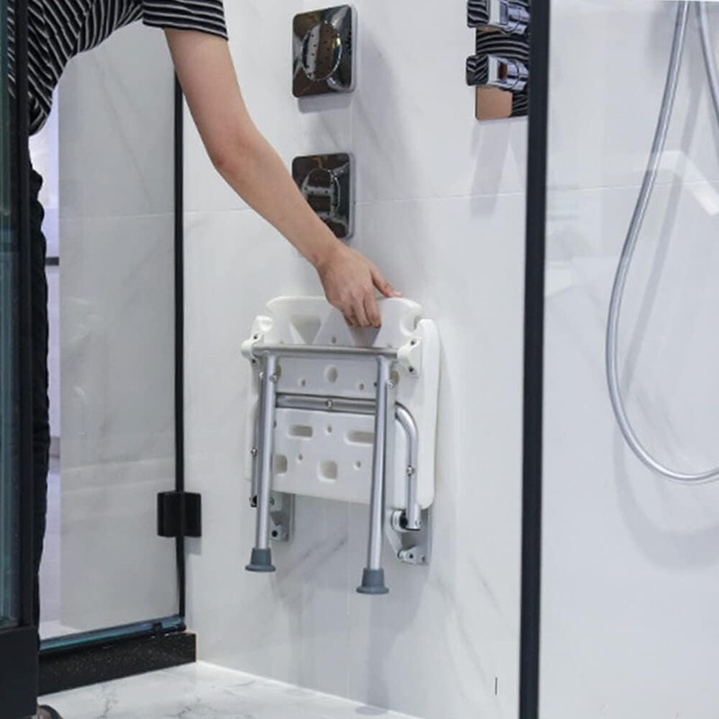Banco de ducha plegable Tempaky abatible con soporte para regadera