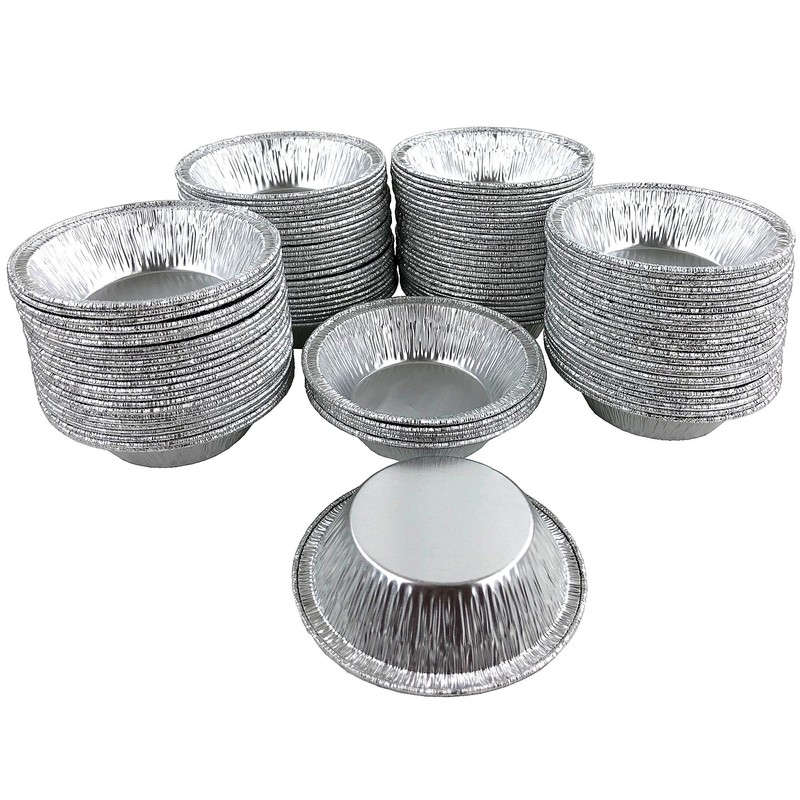 pactogo 3" Disposable Aluminium Foil Tart Pans Mini Silver Baking