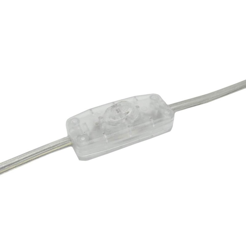 Transparent Cable 2 m with Earthing Contact Plug & Toggle
