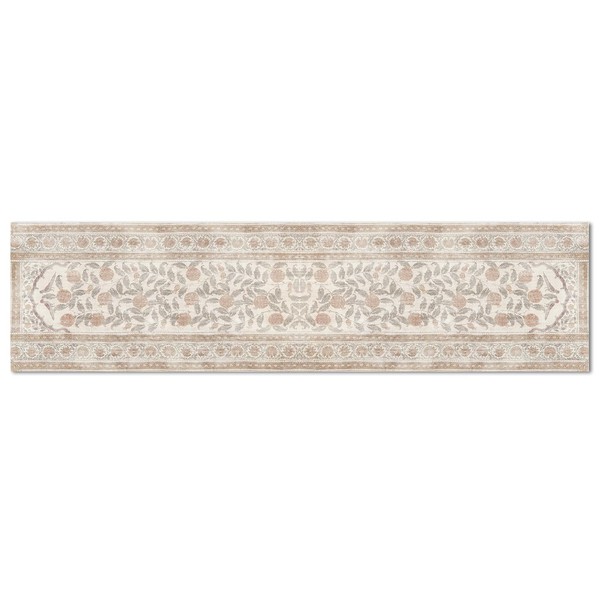 Highland Home Neutral Textile Deco-Floormat, Decorative Mat, Designer Rug, Waterproof,