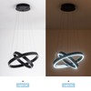 MADEM Room Decor Modern LED Pendant Light 2-Ring Circular Contemporary