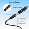DC Power Extension Cable, 14AWG 2FT 8mm Male to Female