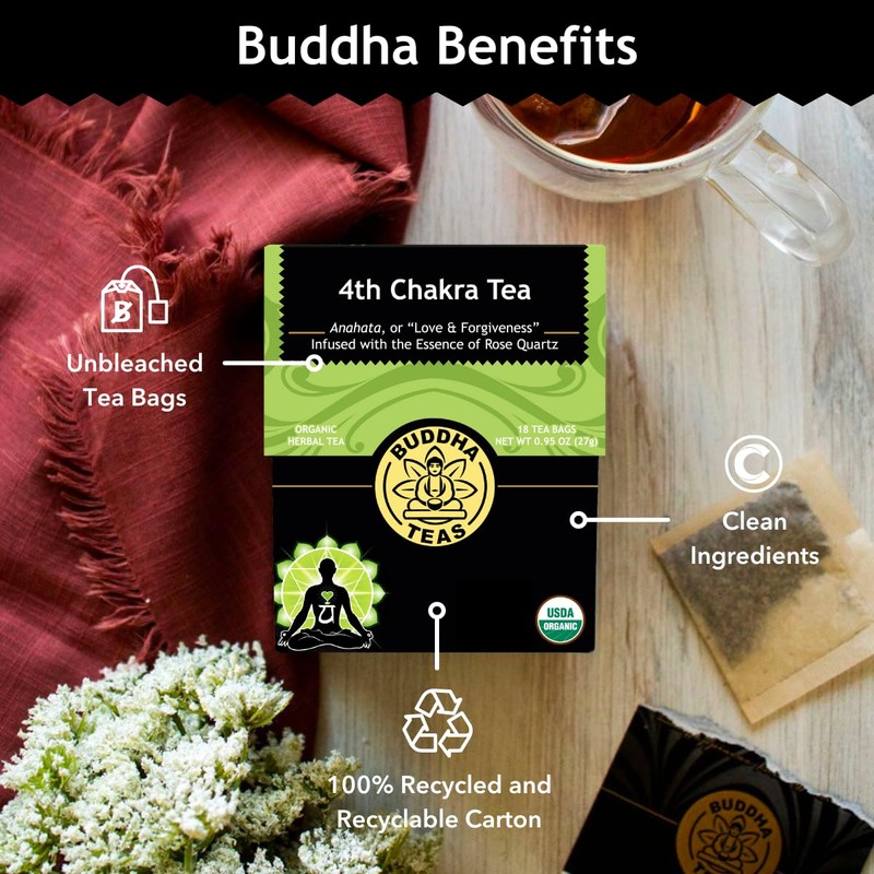 Buddha Teas - 4th Chakra Tea - Organic Herbal Tea