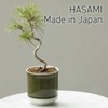Leaf88 Made in Japan Flowerpot with Saucer, 4.1 x 4.5