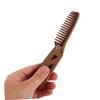 minkissy Small Comb for Men Beard Shaping Tool Wooden Brush