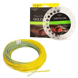 ANGLER DREAM Gold Fly Line 90FT Weight Forward Floating 7WT Fly Fishing Line