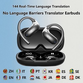 Meagtlva AI Translation Earbuds Real Time,3 in 1 Translator Earphones